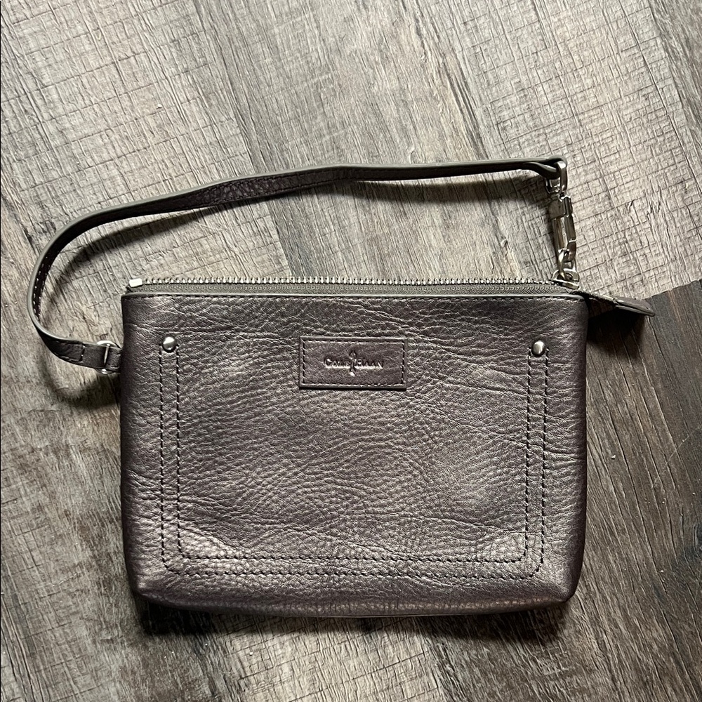 Cole Haan Chocolate Leather Wristlet